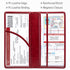 CANOPUS Big Red Car Registration and Insurance Holder, PU Leather Card Holder, Vehicle Glove Box Organizer for Auto, SUV, Truck